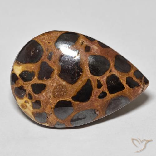 Jaspe Multicolorido Natural 21.35ct, Formato de pêra, Opaco