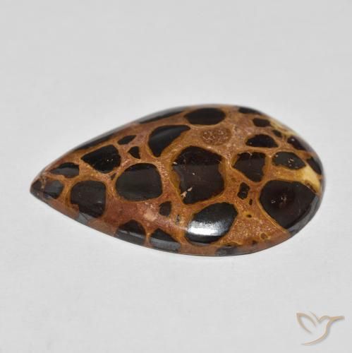 Jaspe Multicolorido Natural 21.35ct, Formato de pêra, Opaco