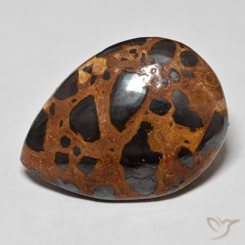27.10ct Natural Multicolorido Jaspe, Formato de pêra, Opaco