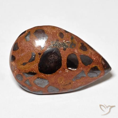 Jaspe Multicolorido Natural 16.44ct, Formato de pêra, Opaco