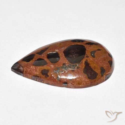 Jaspe Multicolorido Natural 16.44ct, Formato de pêra, Opaco