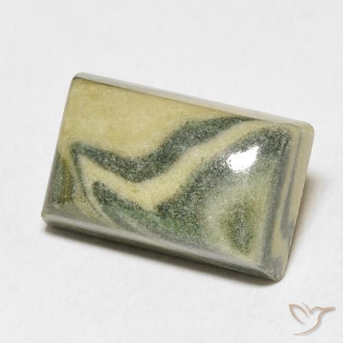 Jaspe Multicolorido Natural 19.93ct, baguete, Opaco
