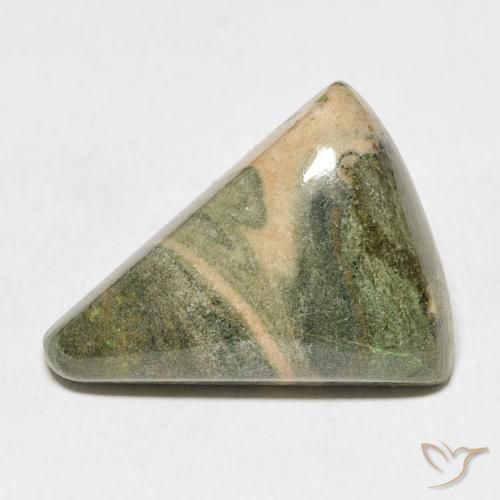 17.97ct Natural Multicolorido Jaspe, Trilhão, Opaco, Photo A