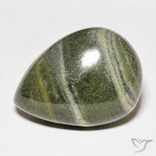 27.03ct Natural Multicolorido Jaspe, Formato de pêra, Opaco