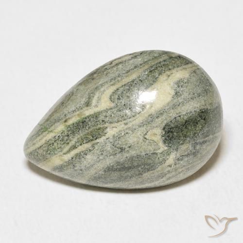 16.13ct Natural Multicolorido Jaspe, Formato de pêra, Opaco