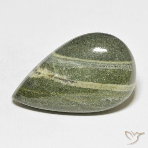 36.65ct Natural Multicolorido Jaspe, Formato de pêra, Opaco