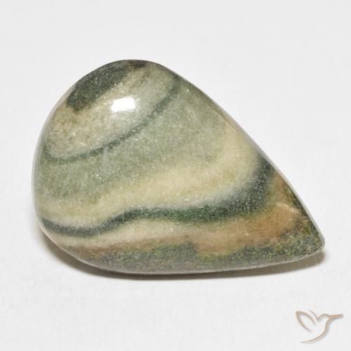 Jaspe Multicolorido Natural 21.96ct, Formato de pêra, Opaco