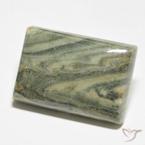 Jaspe Multicolorido Natural 33.88ct, baguete, Opaco