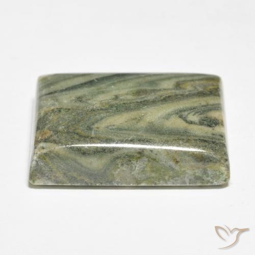 Jaspe Multicolorido Natural 33.88ct, baguete, Opaco