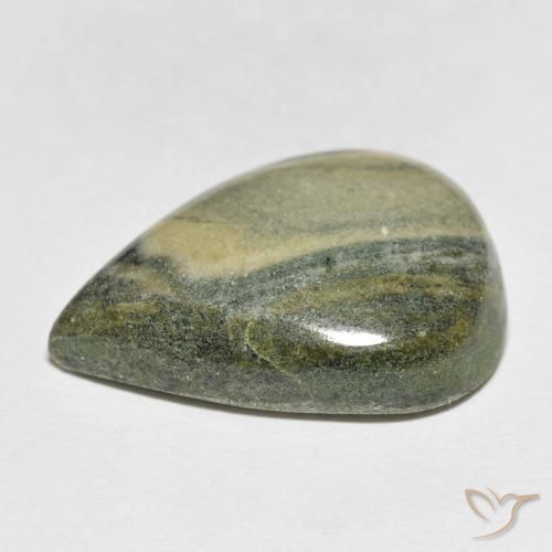 Jaspe Multicolorido Natural 27.42ct, Formato de pêra, Opaco