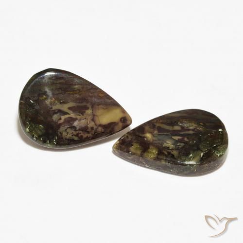 Pedras preciosas de Jaspe Multicolorido natural de 11.76 ct, Formato de pêra, Opaco