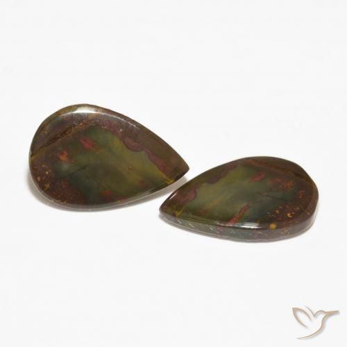 Pedras preciosas de Jaspe Multicolorido natural de 12.58 ct, Formato de pêra, Opaco