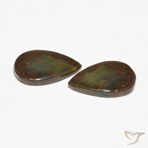 Pedras preciosas de Jaspe Multicolorido natural de 12.58 ct, Formato de pêra, Opaco