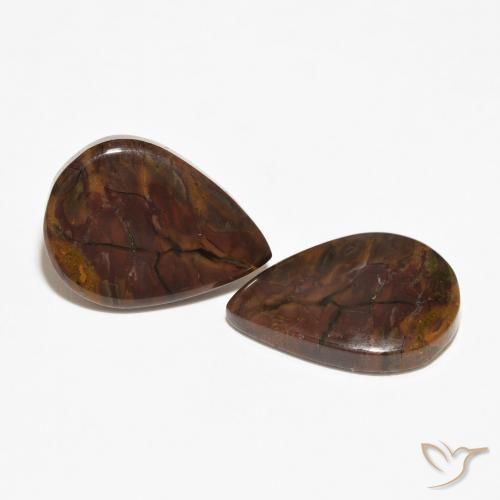 Pedras preciosas de Jaspe Multicolorido natural de 17.96 ct, Formato de pêra, Opaco