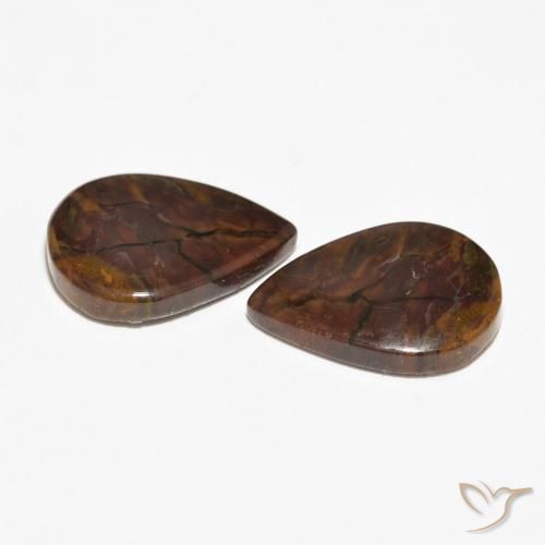 Pedras preciosas de Jaspe Multicolorido natural de 17.96 ct, Formato de pêra, Opaco