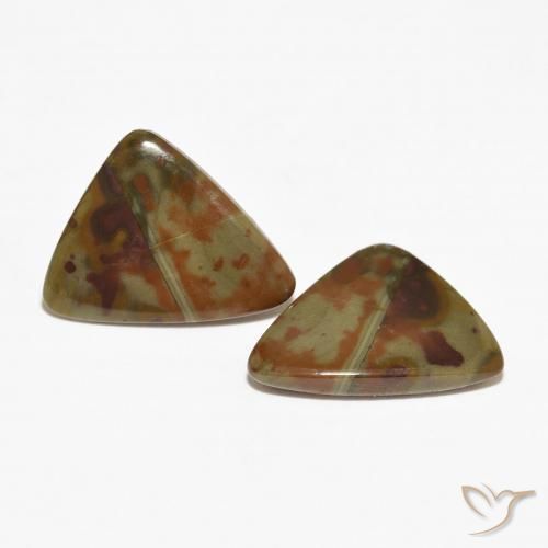 Pedras preciosas de Jaspe Multicolorido natural de 11.17 ct, Trilhão, Opaco