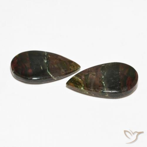 Pedras preciosas de Jaspe Multicolorido natural de 12.02 ct, Formato de pêra, Opaco
