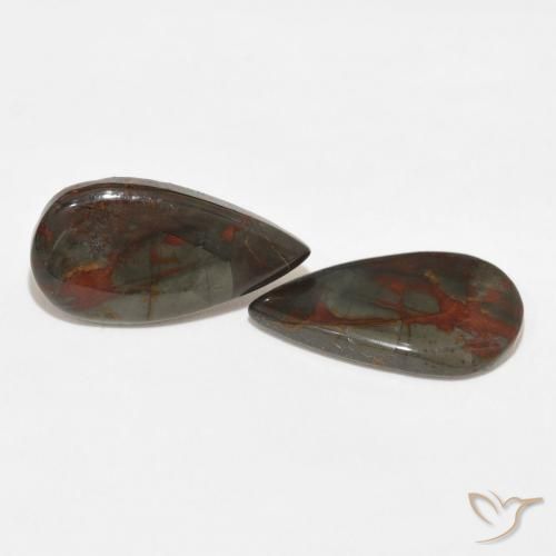 Pedras preciosas de Jaspe Multicolorido natural de 13.09 ct, Formato de pêra, Opaco
