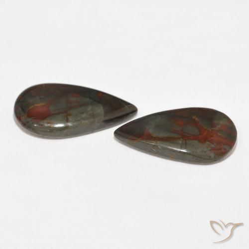 Pedras preciosas de Jaspe Multicolorido natural de 13.09 ct, Formato de pêra, Opaco