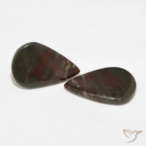 Pedras preciosas de Jaspe Multicolorido natural de 11.44 ct, Formato de pêra, Opaco