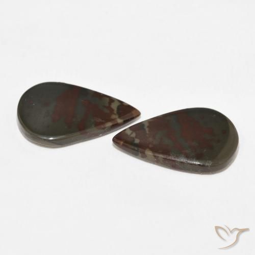 Pedras preciosas de Jaspe Multicolorido natural de 11.44 ct, Formato de pêra, Opaco