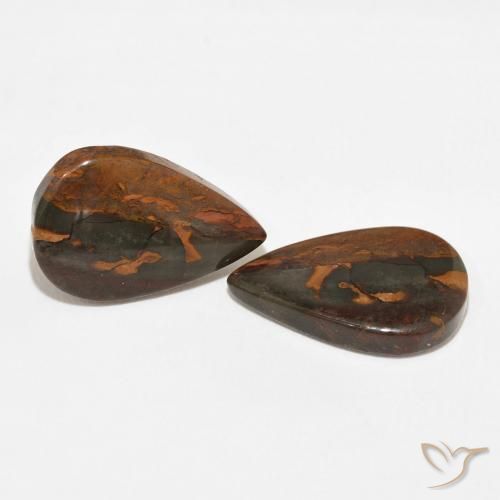 Pedras preciosas de Jaspe Multicolorido natural de 15.60 ct, Formato de pêra, Opaco
