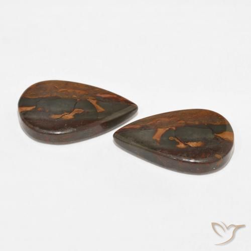 Pedras preciosas de Jaspe Multicolorido natural de 15.60 ct, Formato de pêra, Opaco