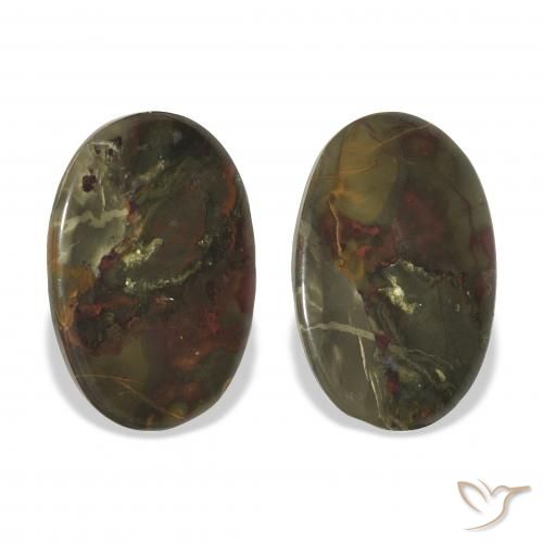 19.31ctw Natural Multicolorido Jaspe, oval, Opaco