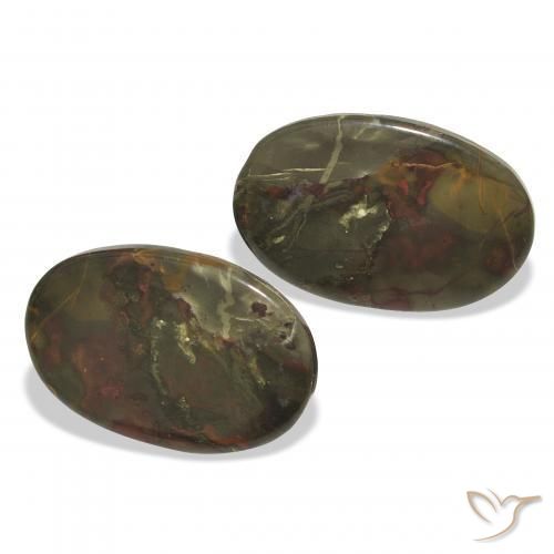 Pedras preciosas de Jaspe Multicolorido natural de 19.31 ct, oval, Opaco