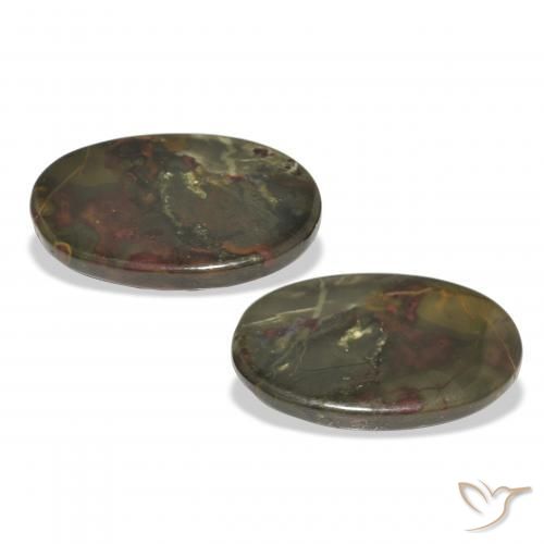 Pedras preciosas de Jaspe Multicolorido natural de 19.31 ct, oval, Opaco