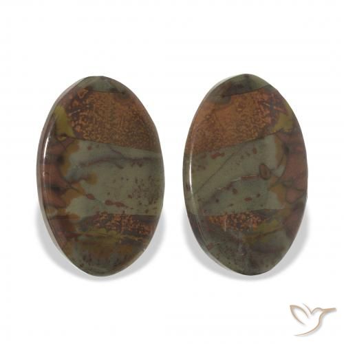 16.71ctw Natural Multicolorido Jaspe, oval, Opaco