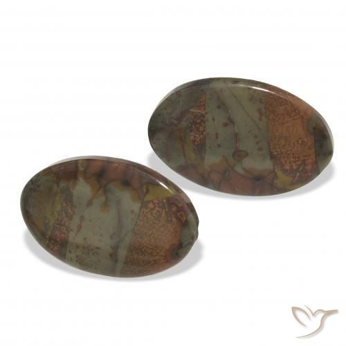 Pedras preciosas de Jaspe Multicolorido natural de 16.71 ct, oval, Opaco