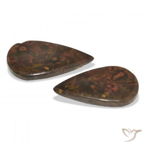 Pedras preciosas de Jaspe Multicolorido natural de 19.28 ct, Formato de pêra, Opaco