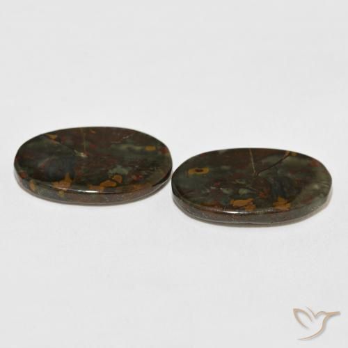 Pedras preciosas de Jaspe Multicolorido natural de 15.87 ct, oval, Opaco