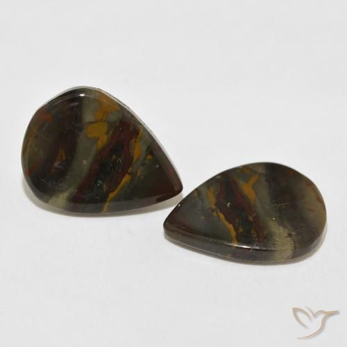 Pedras preciosas de Jaspe Multicolorido natural de 14.76 ct, Formato de pêra, Opaco