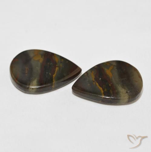 Pedras preciosas de Jaspe Multicolorido natural de 14.76 ct, Formato de pêra, Opaco