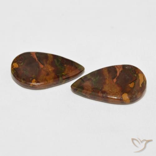 Pedras preciosas de Jaspe Multicolorido natural de 10.82 ct, Formato de pêra, Opaco
