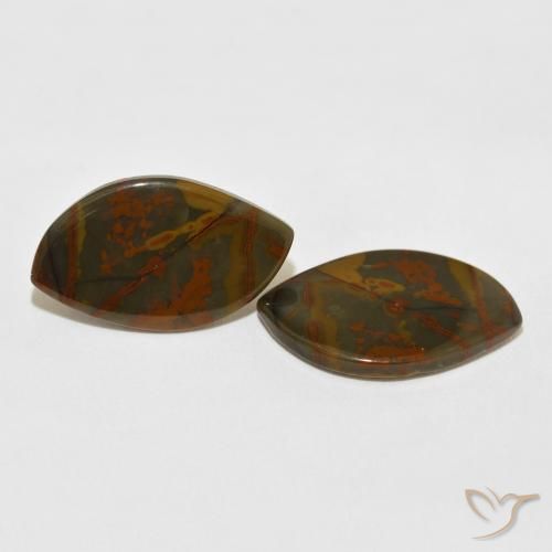 Pedras preciosas de Jaspe Multicolorido natural de 13.60 ct, Chique, Opaco