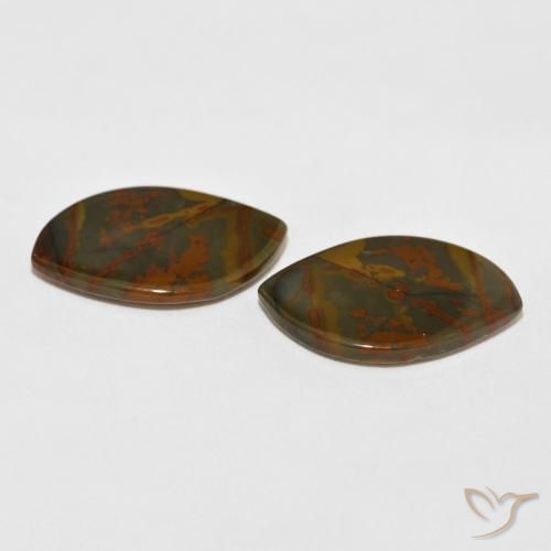 Pedras preciosas de Jaspe Multicolorido natural de 13.60 ct, Chique, Opaco