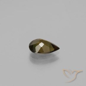 Rupina de grãos Marrom Dourado Profundo Natural 1.17ct, Formato de pêra, VS