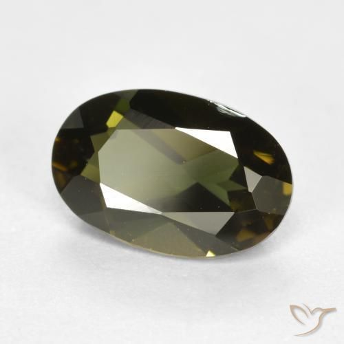Rupina de grãos Marrom esverdeado Natural 1.24ct, oval, VVS-VS