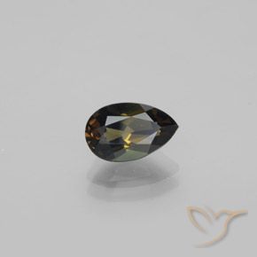 Rupina de grãos Marrom esverdeado Natural 1.65ct, Formato de pêra, VVS