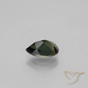 Rupina de grãos Marrom esverdeado Natural 1.65ct, Formato de pêra, VVS