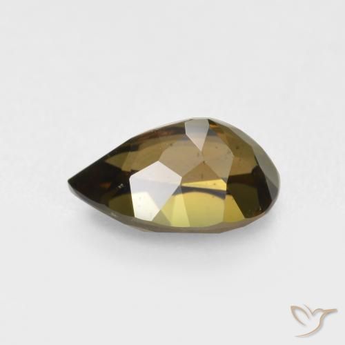 Rupina de grãos Marrom esverdeado Natural 1.05ct, Formato de pêra, VVS-VS