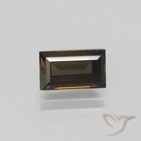 1.59ct Natural Marrom escuro Rupina de grãos, baguete, VVS-VS