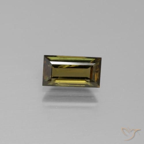 1.03ct Natural Marrom esverdeado Rupina de grãos, baguete, VS-SI