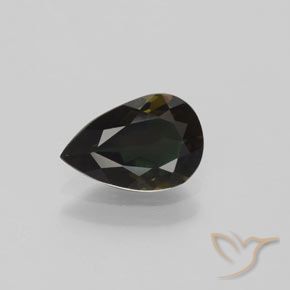 1.14ct Natural Marrom esverdeado Rupina de grãos, Formato de pêra, VVS