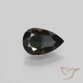 Rupina de grãos Marrom esverdeado Natural 1.14ct, Formato de pêra, VVS