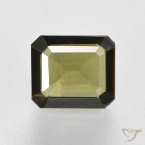 Rupina de grãos Marrom esverdeado Natural 1.14ct, Corte Octógono / Esmeralda, VS-SI