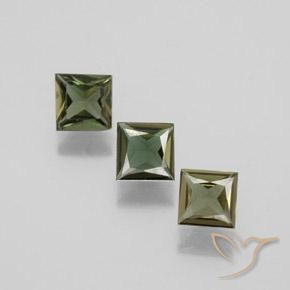 Pedras preciosas de Rupina de grãos Terra Profunda Verde natural de 1.08 ct, Quadrado, VVS-VS